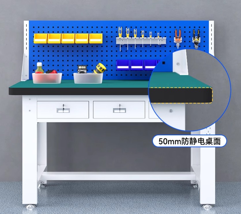 郑州机加工车间工作台实拍